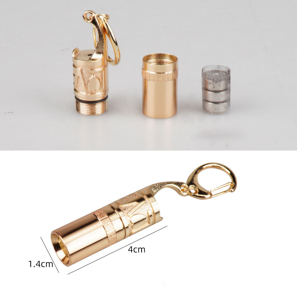 Keychain Flashlight LED Strong Lighting Zinc Alloy Gift Outdoor Lighting Long Shot Mini Portable Waterproof