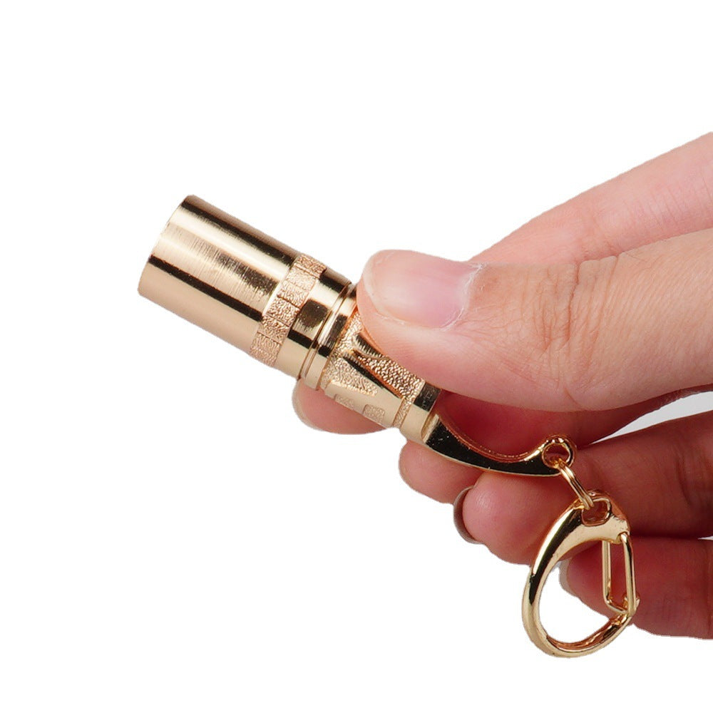 Keychain Flashlight LED Strong Lighting Zinc Alloy Gift Outdoor Lighting Long Shot Mini Portable Waterproof